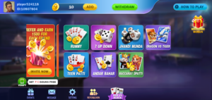 Game Available in Teen Patti League