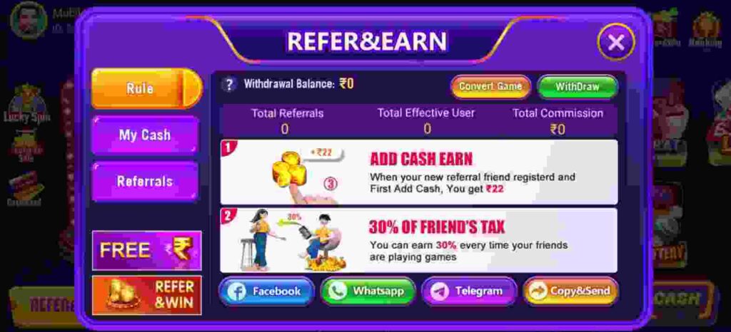 How To Refer & Earn In Rummy Paisa
