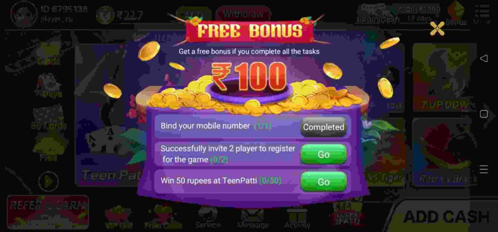 Teen Patti Gold New Version Sign Up 100Rs