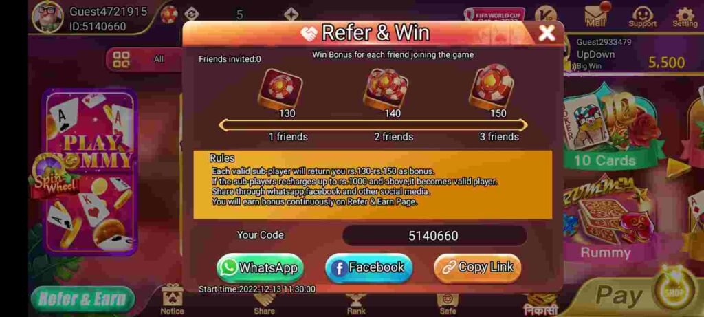 Rummy Best Apk Refer And Earn